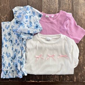 Set of Girls Tops - gap kids, art class, la hearts